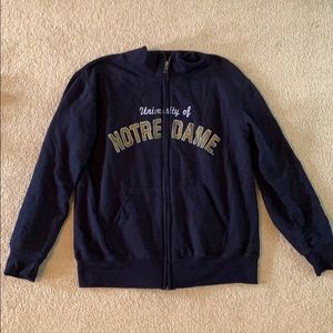 Notre Dame full zip sweatshirt